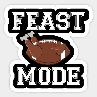 Feast Mode Thankgiving Football Sticker